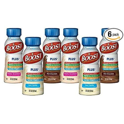 Boost Plus High Protein Drinks 6 Count Variety Pack Strawberry