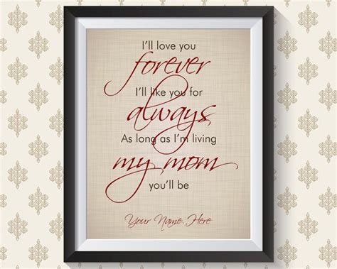 Ill Love You Forever Mothers Day Customized Poster Retro Made