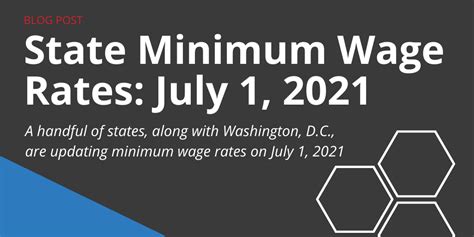 State Minimum Wage Rates July 1 2021 Govdocs