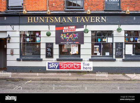 Uk Pub Advertising Sky Sports Live Stock Photo Alamy