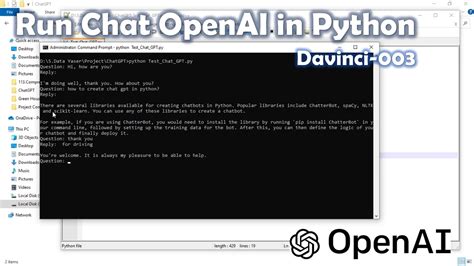 Run Chat OpenAI In Python With Simple Code API OpenAI YouTube
