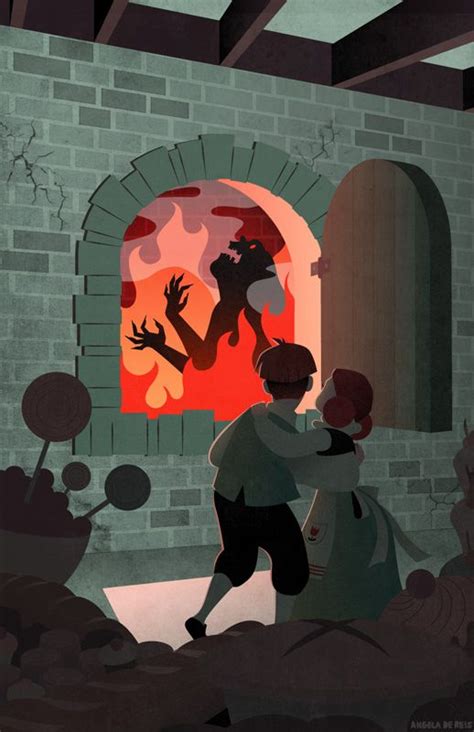 Hansel And Gretel Burn The Witch Illustration By Angela De Reis