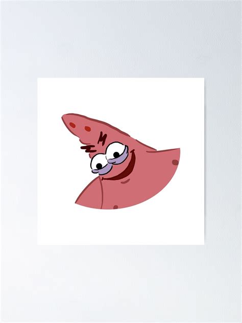 Evil Patrick Meme Poster For Sale By Barnyardy Redbubble