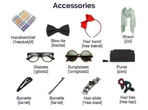 clothes  fashion accessories vocabulary  english  items