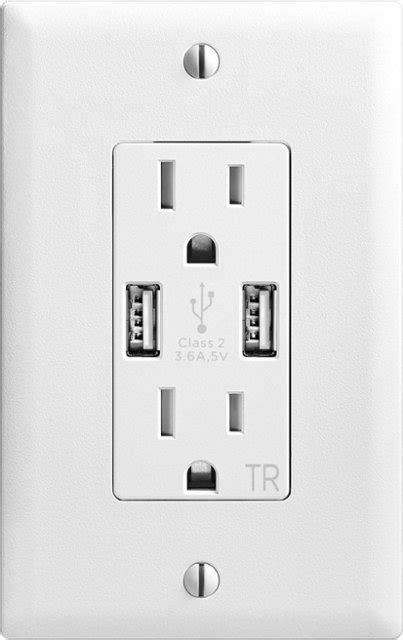 Best Buy Essentials 36 A Usb Charger Wall Outlet White Be Hw36a218