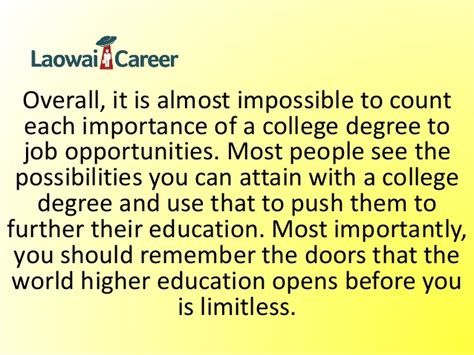 True Importance Of A College Degree