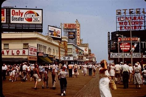 Atlantic City Boardwalk In The 1960s Atlantic City Boardwalk Ocean