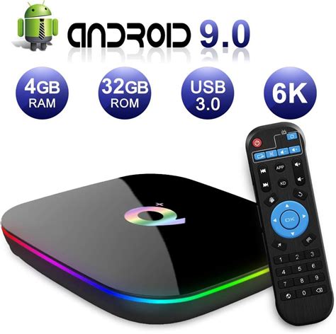 Android Tv Box，q Plus Android 90 Tv Box 4gb Ram32gb Rom H6 Quad Core