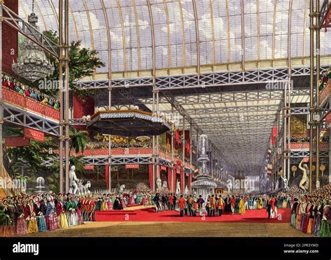 Queen Victoria And Prince Albert Opening The Great Exhibition 1851 At