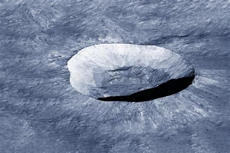 Large Crater From A Meteorite On The Moon Elements Of This Image Were