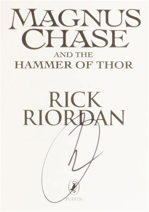 Magnus Chase And The Hammer Of Thor By Riordan Rick Born 1964 2016