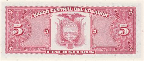 Check spelling or type a new query. Ecuador 5 Sucres 1982 P-108 ( UNC ) | jncoins