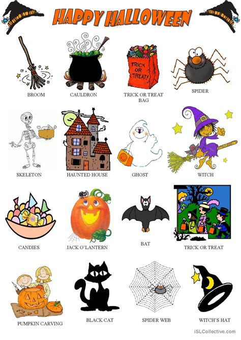Halloween Pictionary Pictionary Pic English Esl Worksheets Pdf And Doc
