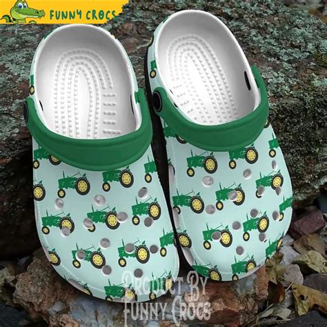 Jonh Deer Tractor Pattern Crocs Shoes Step Into Style With Funny Crocs