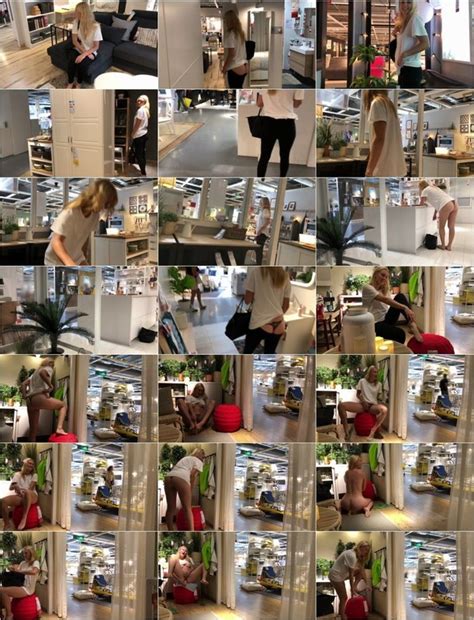 Ivy Rose Scene IviRoses Exhibitionist Public Nudity Risky IKEA Anal Dildo Barefoot Sep