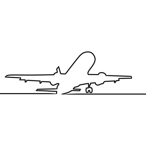 Airplane military aircraft fighter aircraft, airplane line art, fighter aircraft, airplane png. Airplane One Line Art Drawing Vector Illustration ...