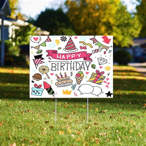 Happy Birthday Yard Signs Yard Sign Outdoor Lawn Decoration Etsy