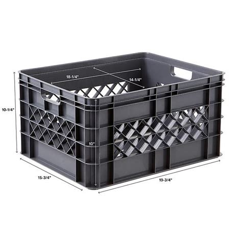 Grey Modular Stackable Crates The Container Store