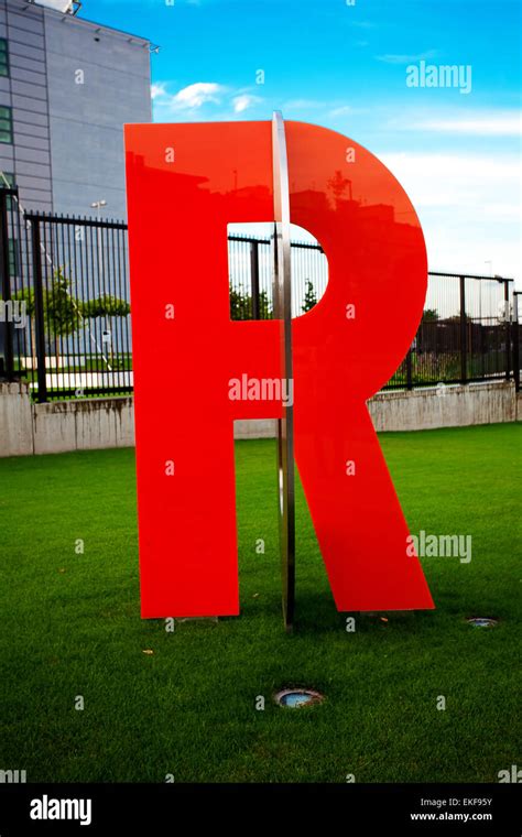 Big Orange Letter R Stock Photo Alamy