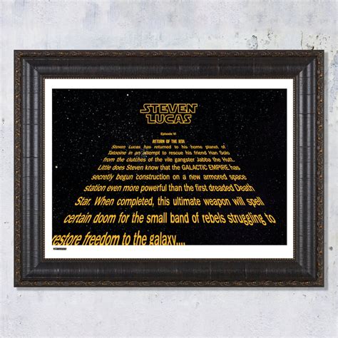 Personalized Star Wars Credits Crawl Fine Art Print Wall Etsy