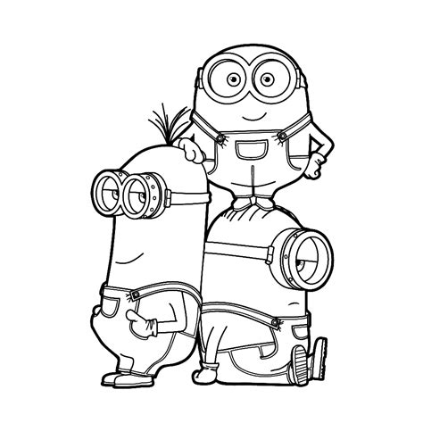 Leuk voor kids kleurplaat Minions Minion coloring pages, Minions