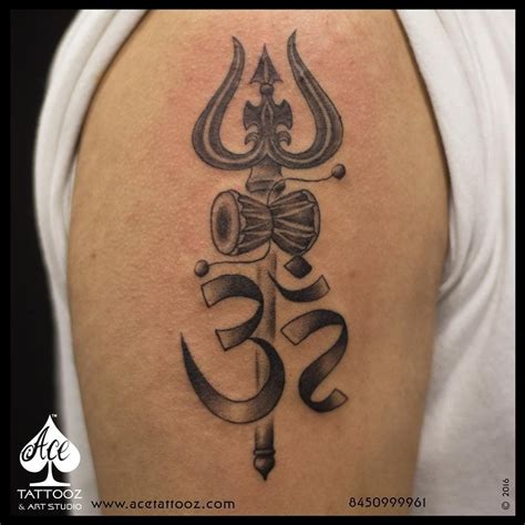 Om Trishul God Tattoo Designs On Arm Ace Tattooz Trishul Tattoo