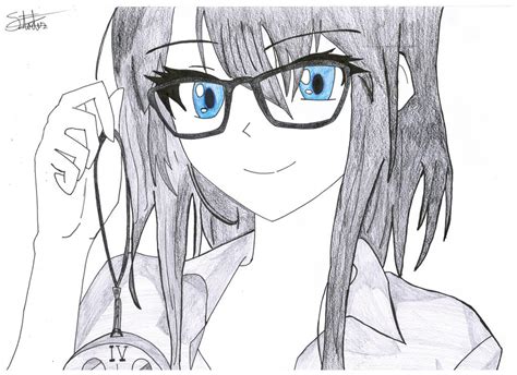Anime Movie Drawing Anime Girl With Glasses 3