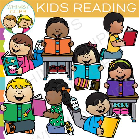 Reading clip art , Images & Illustrations | Whimsy Clips