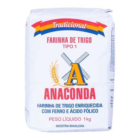 Farinha De Trigo Anaconda Tipo1 1kg Casa Santa Luzia
