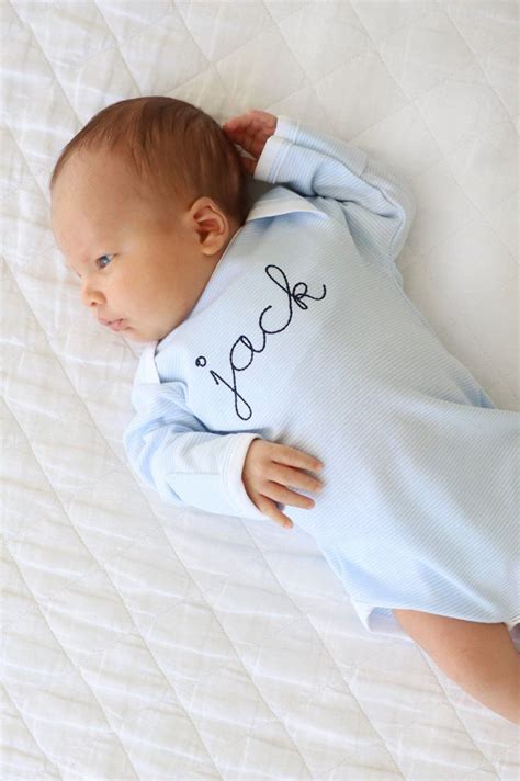 Personalized Baby Boy Outfit Monogrammed Baby Boy Clothing Etsy