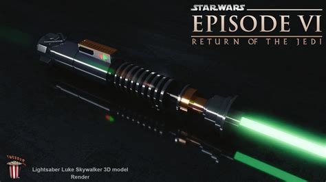 Lightsaber Luke Skywalker Star Wars Episode Vi 3d