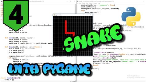 Snake Pygame Tutorial 4 Youtube