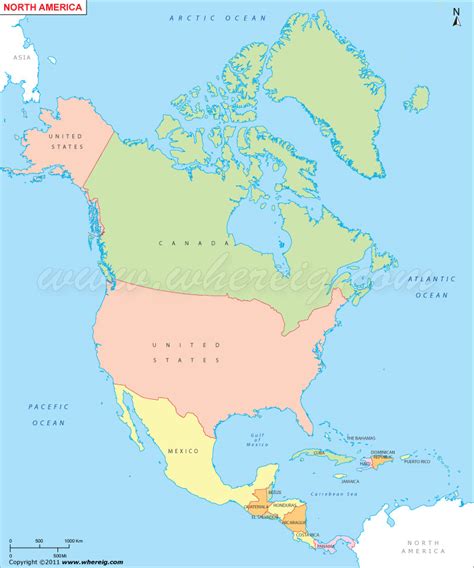 North America Map Map Of North American Countries North America