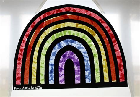 Stained Glass Rainbow Craft For Kids From Abcs To Acts Rainbow
