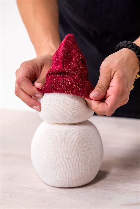 How To Make A Tube Sock Snowman Craft Sock Snowman Craft Sock