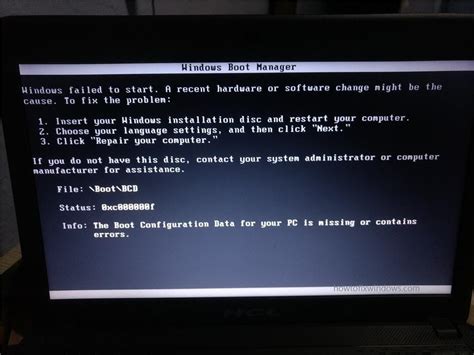 Fix Windows Failed To Start Error Message 0xc000000f By Windows 11