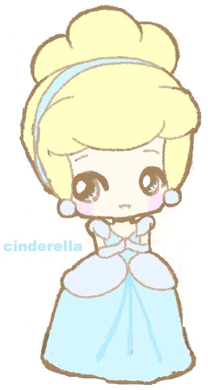 Chibi Cinderella Chibi Bocetos Hermosos Cenicienta