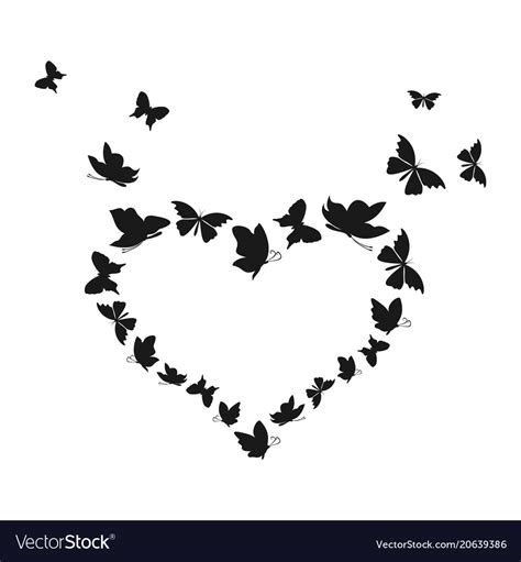 Butterfly Heart3 Royalty Free Vector Image Vectorstock