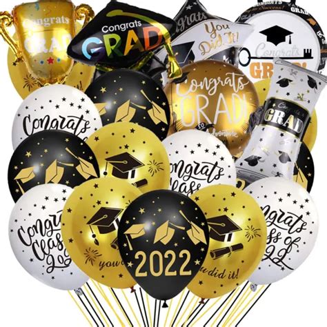 2022 Graduation Party Supplies Balloons Decorations Class Of 2022 Congrats Grad 2219 Picclick
