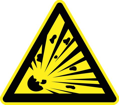 Explosion Symbol Sign High Warning Voltage Clipart Explosion Sign