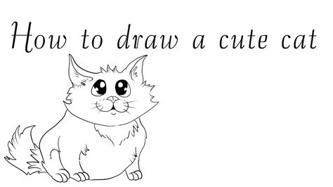 How To Draw A Cute Fat Cat Youtube