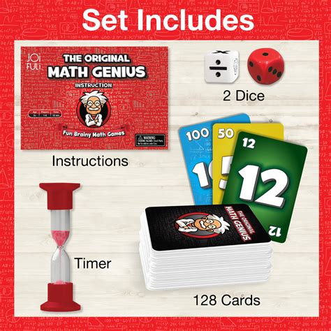 Joifuli The Original Math Genius Card Game Stem Educational Math Game Addition