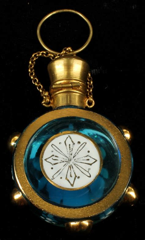 Antique Art Nouveau Moser Bohemian Enamel Glass Perfume Scent