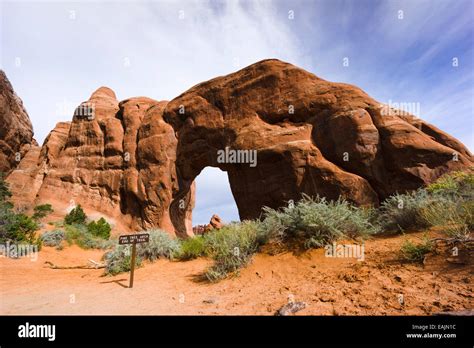 Pine Tree Arch Arches National Park Moab Utah Usa Stock Photo Alamy
