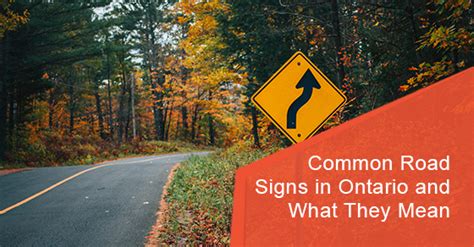 Common Road Signs In Ontario And What They Mean New Style Signs