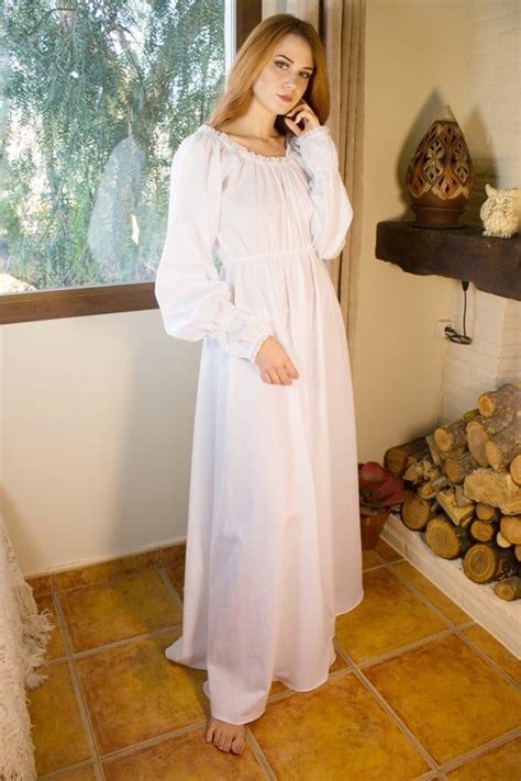 Victorian Cotton Nightgown Victorian Sleepwear Edwardian Etsy In 2021