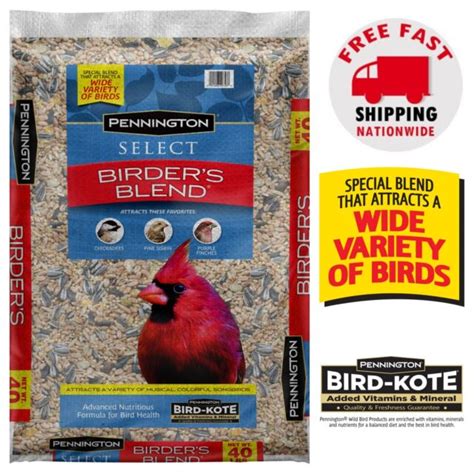 Wild Bird Food Seed Mix Birders Blend Bulk 40lb Bag Feed Pennington