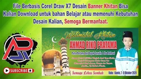 Cara Membuat Desain Banner Khitan Free Cdr Youtube