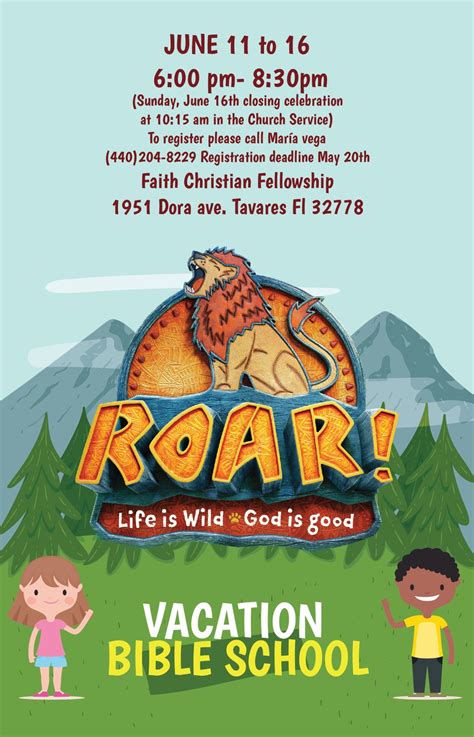 Vbs Flyer Template Free Printable Word Searches
