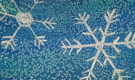 Snowflakes Watercolor Paint And Salt Watercolour Painting Crafts